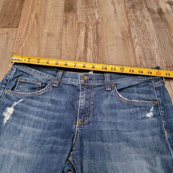 Rag & Bone Dre Women’s Sz 29 Distressed Medium Wash Raw Hem Jeans - Picture 8 of 9